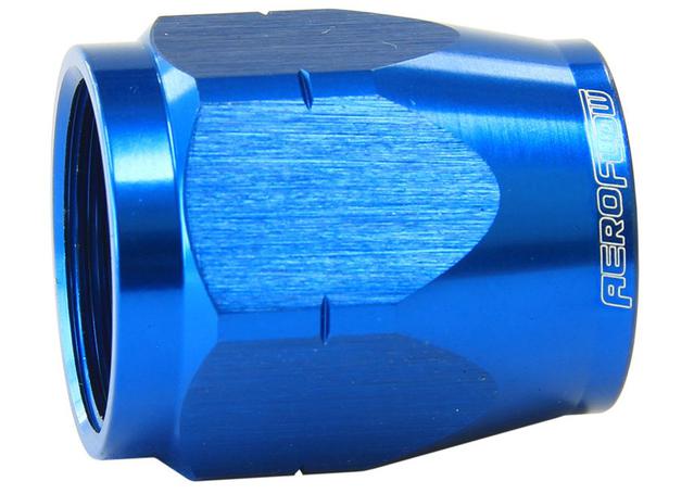 Aeroflow AF559-08DCBL Blue Hose End Socket Cutter Style