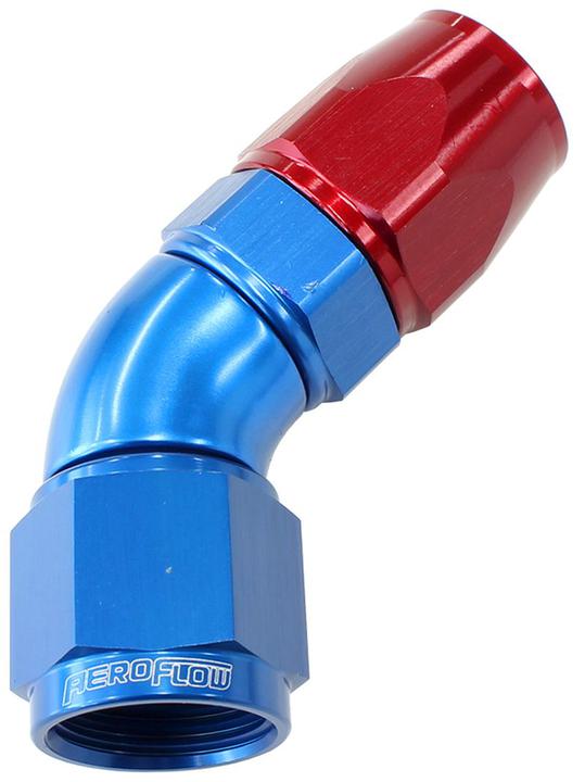 Aeroflow AF572-08D 45 Deg -8AN Full Flow Teflon Hose End