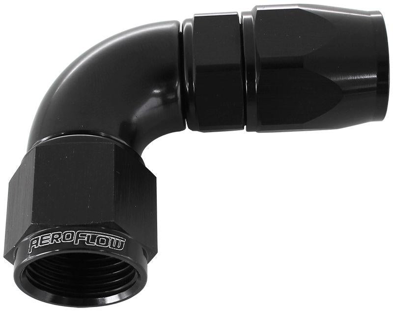 Aeroflow AF573-03DBLK 90 Deg -3AN Full Flow Teflon Hose
