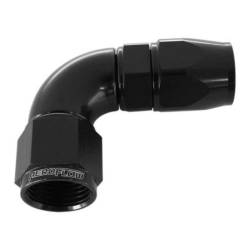 Aeroflow AF573-20DBLK 90 Deg -20AN Full Flow Teflon Hose