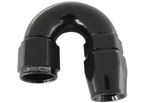 Aeroflow AF576-12DBLK 180 Deg -12AN Full Flow Teflon Hose
