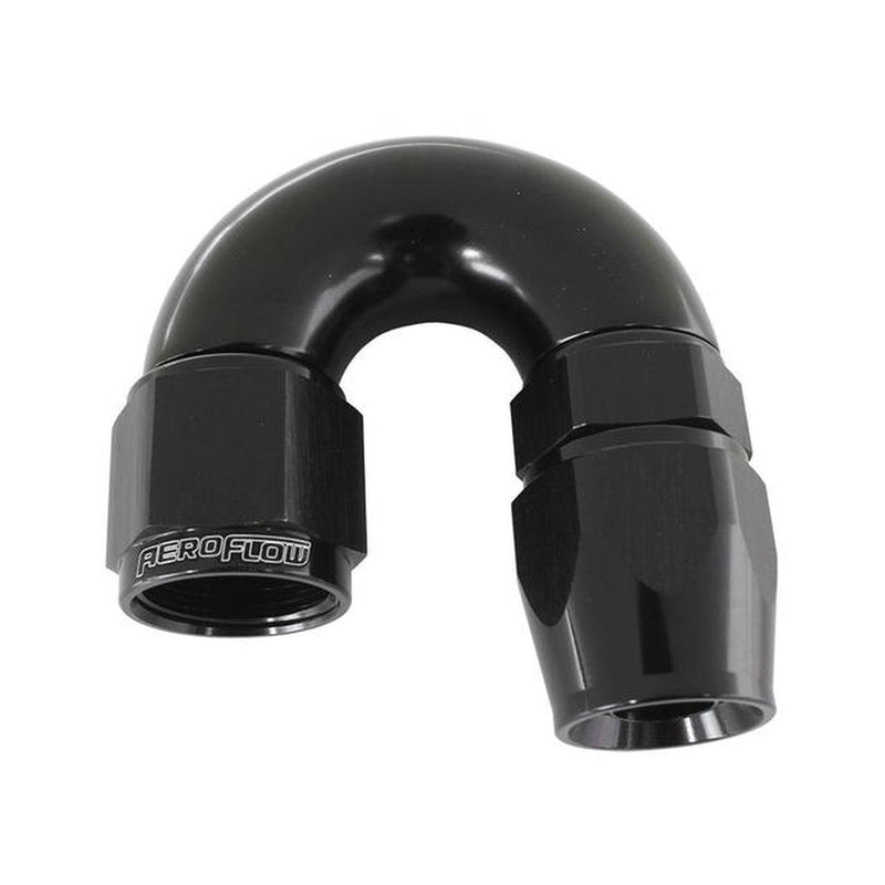 Aeroflow AF576-08DBLK 180 Deg -8AN Full Flow Teflon Hose
