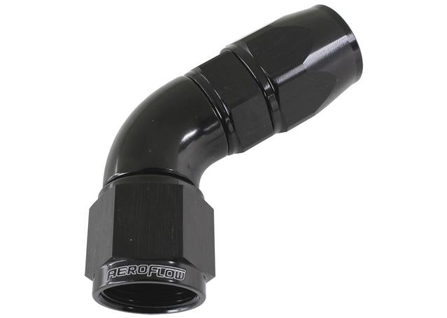 Aeroflow AF578-06DBLK 60 Deg -6AN Full Flow Teflon Hose