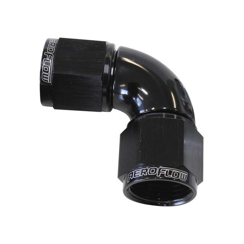 Aeroflow AF583-16BLK -16AN 90 Deg Swivel Coupler Black