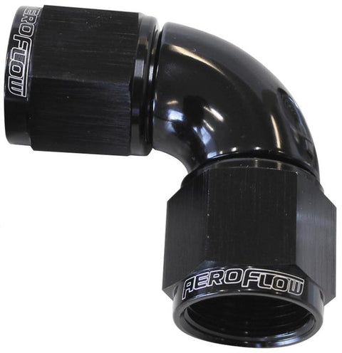 Aeroflow AF583-06BLK -6AN 90 Deg Swivel Coupler Black