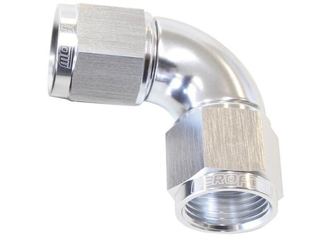 Aeroflow AF583-04S -4AN 90 Deg Swivel Coupler Silver