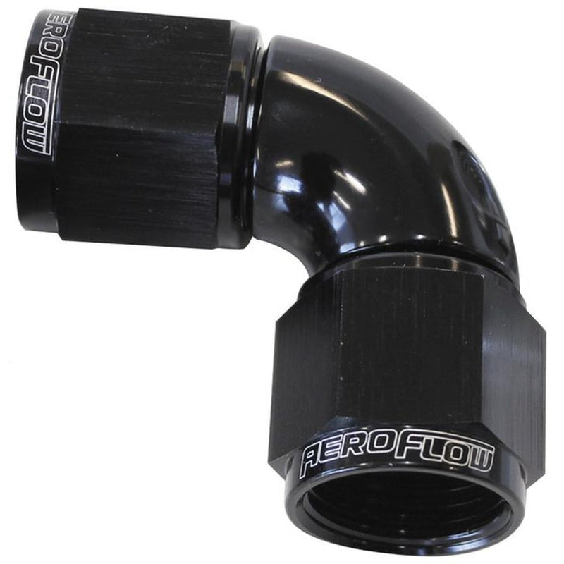 Aeroflow AF583-12BLK -12AN 90 Deg Swivel Coupler Black