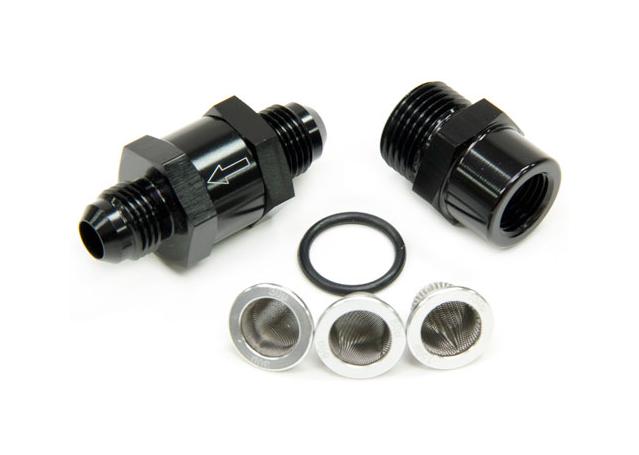 Aeroflow AF608-03BLK -3AN Inline Fuel & Oil Filter Black