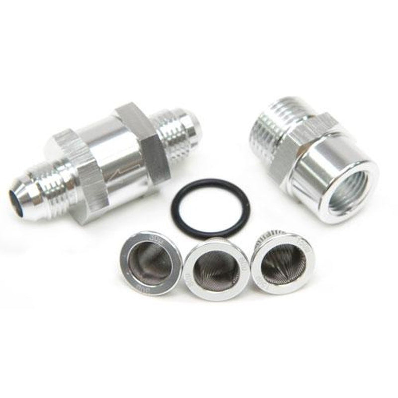 Aeroflow AF608-04S -4AN Inline Fuel & Oil Filter Silver