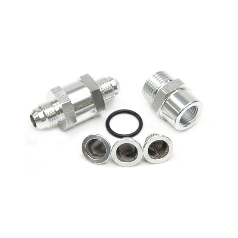 Aeroflow AF608-08S -8AN Inline Fuel & Oil Filter Silver