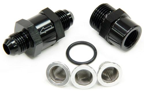 Aeroflow AF608-08BLK -8AN Inline Fuel & Oil Filter Black