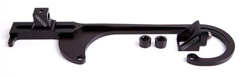 Aeroflow AF64-2026BLK Billet Throttle Cable Bracket Black