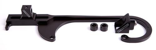 Aeroflow AF64-2026BLK Billet Throttle Cable Bracket Black