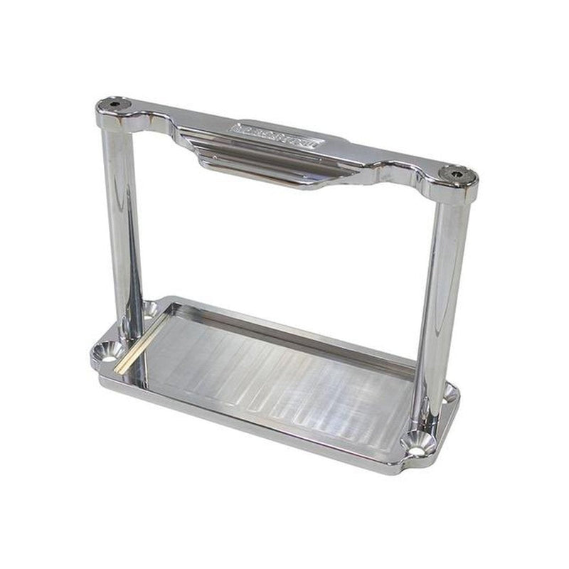 Aeroflow AF64-2100 Battery Hold Down Tray Polished Billet
