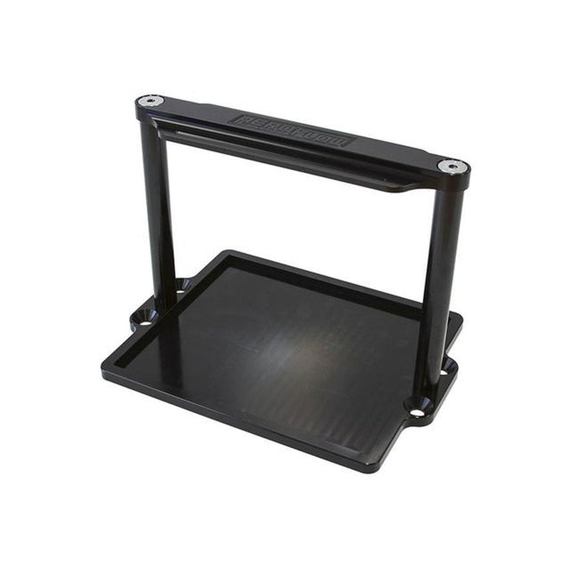 Aeroflow AF64-2101BLK Battery Hold Down Tray Black Billet