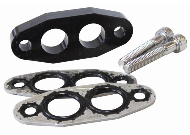 Aeroflow AF64-2184BLK Oil Cooler Adapter Spacer Fits LS