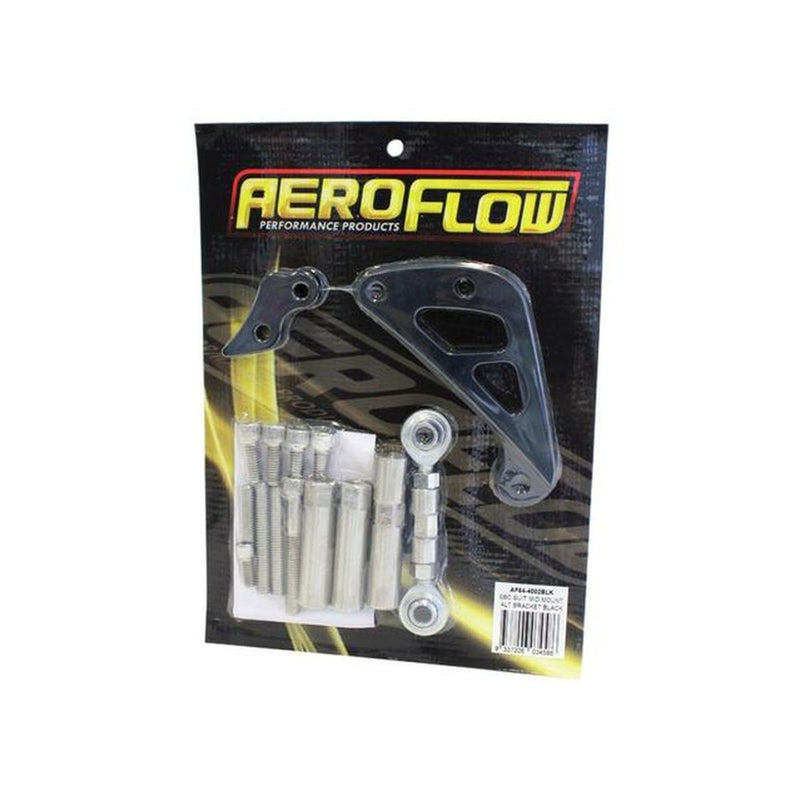 Aeroflow AF64-4002BLK Mid Mount Alt Brack D/Side Long
