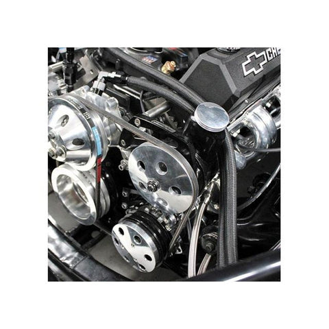Aeroflow AF64-4011BLK Black Power Steer Bracket High