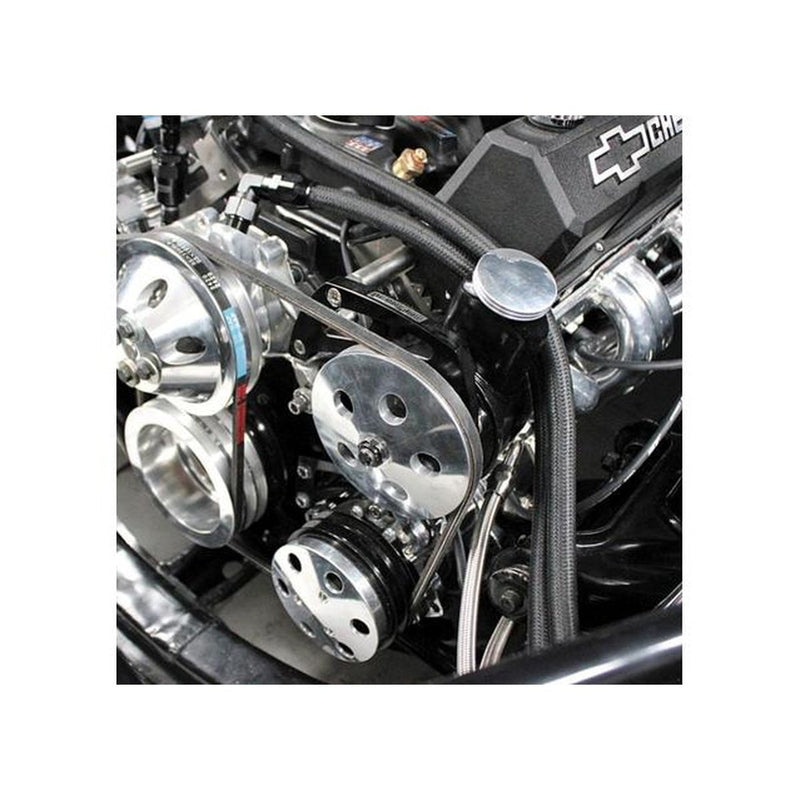 Aeroflow AF64-4011BLK Black Power Steer Bracket High