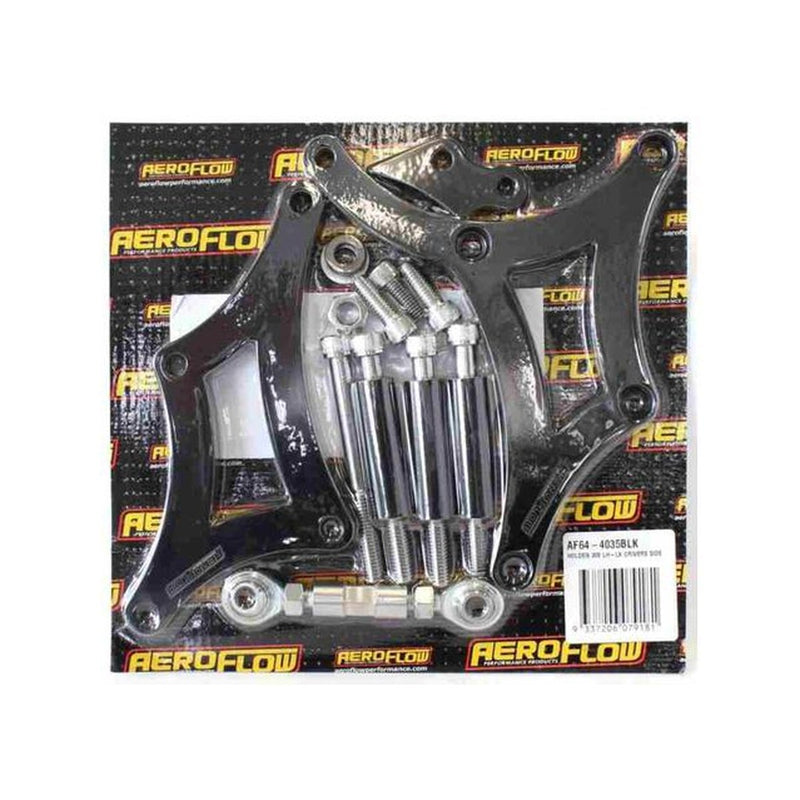 Aeroflow AF64-4035BLK Black Alt Brack Drivers Side Low