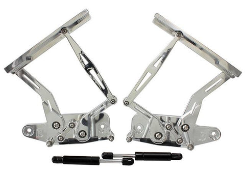 Aeroflow AF64-4129 Billet Bonnet Hinge Kit Polished Fits