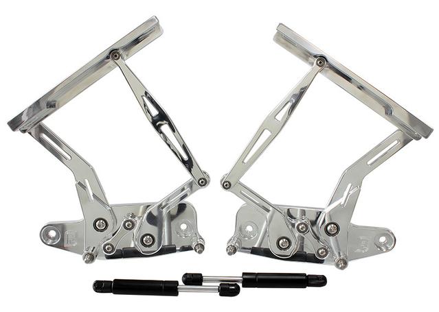 Aeroflow AF64-4129 Billet Bonnet Hinge Kit Polished Fits