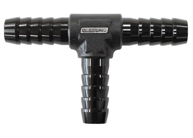 Aeroflow AF64-4200BLK Aluminium T - Piece 3mm / 1/8"Black