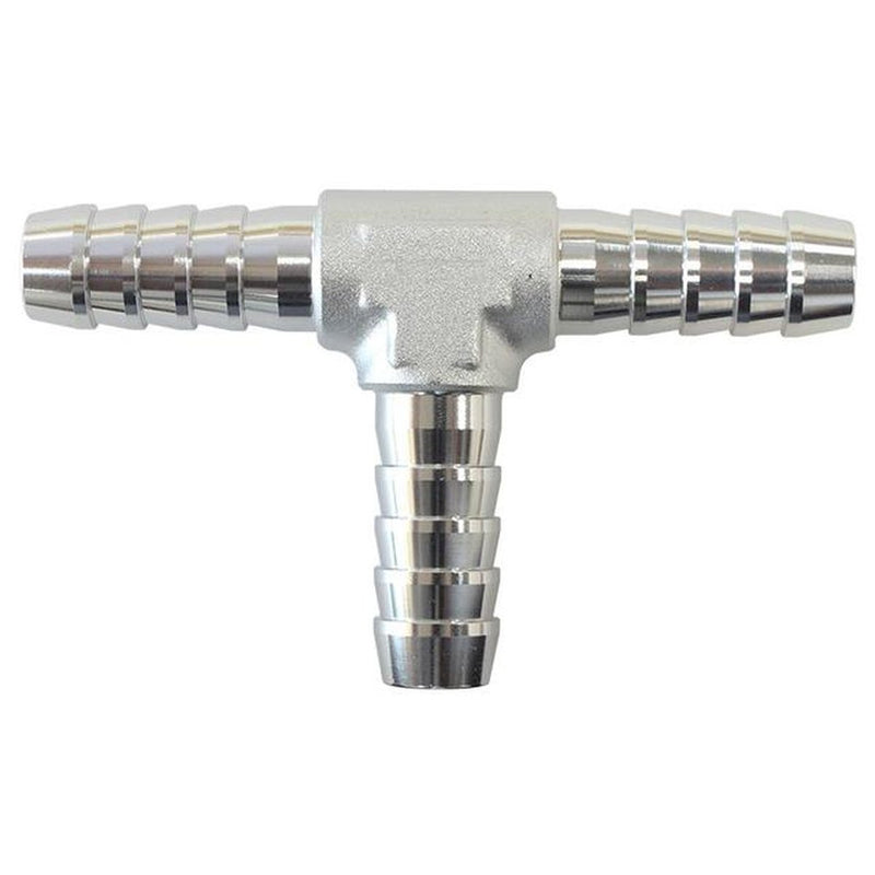 Aeroflow AF64-4203S Aluminium T Piece 6mm / 1/4" Silver