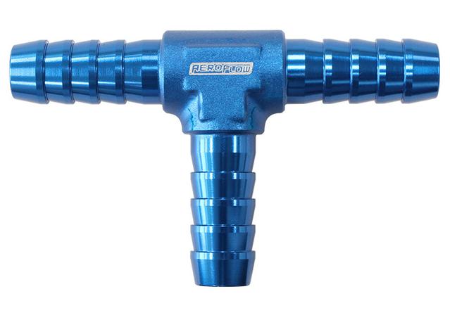 Aeroflow Aluminium T Piece 15.8mm 5/8" Blue Tee Piece