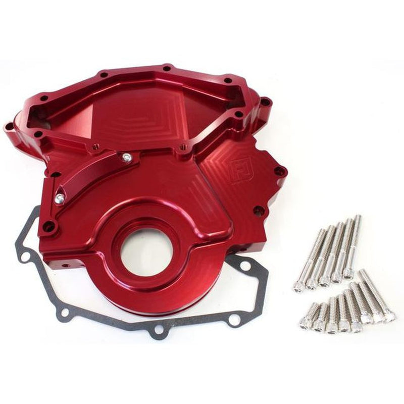 Aeroflow AF64-4358R Billet Timing Cover Red Fits Holden