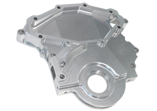 Aeroflow AF64-4358S Billet Timing Cover Silver Fits