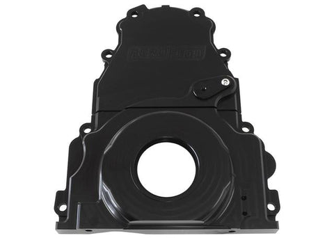 Aeroflow AF64-4361BLK Billet 2 Piece Timing Cover Black