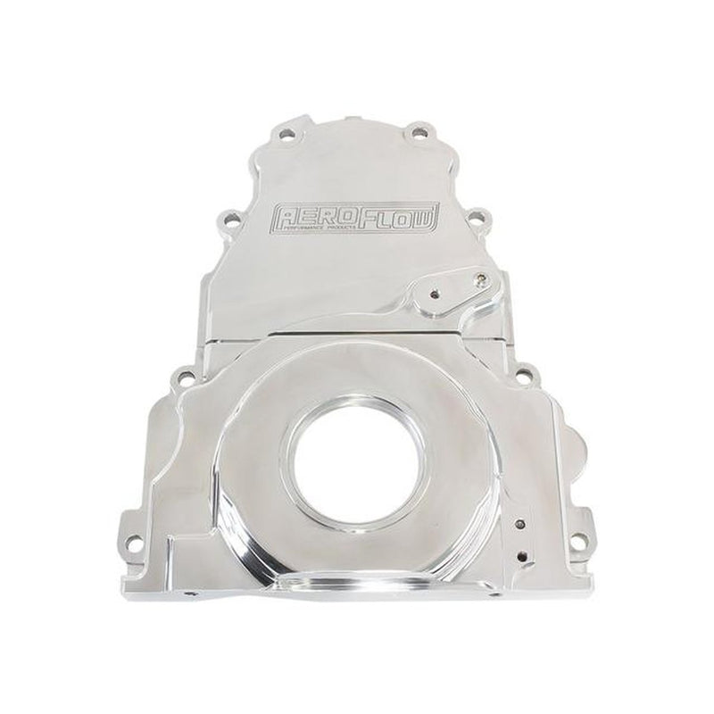 Aeroflow AF64-4361P Billet 2 Piece Timing Cover Polished
