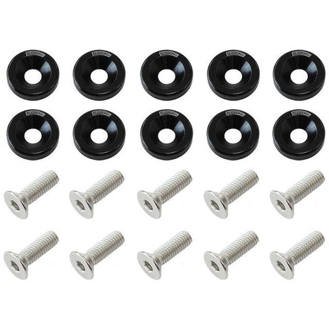 Aeroflow Billet Dress Up / Fender Bolt Black (10 Pack)