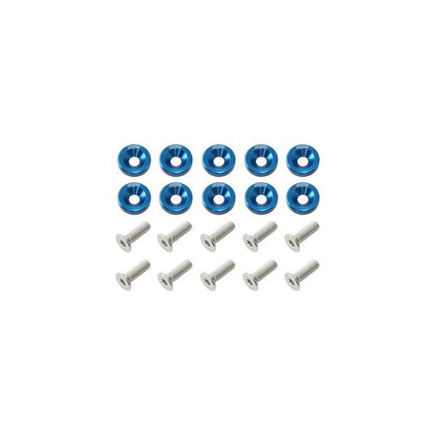 Aeroflow 5/16" Billet Dress-up / Fender Bolt Kit Blue 10