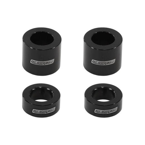 Aeroflow Billet Bolt Spacers Black M6 1/4" 4 Pack