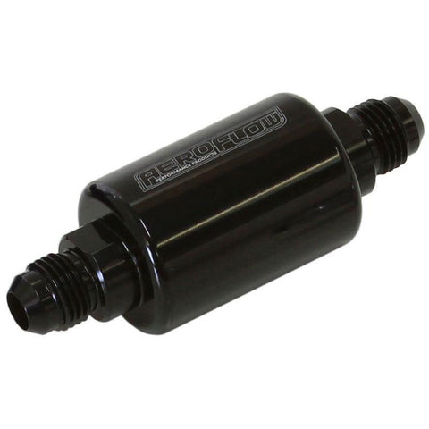 Aeroflow AF66-2052BLK Filter 40 Micron Black -6AN 1.25"x3