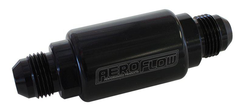 Aeroflow AF66-2053BLK Filter 40 Micron Black -8AN 1.25"x3