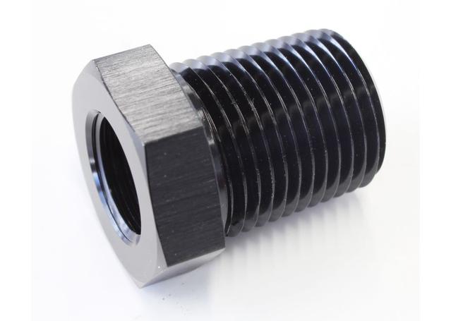 Aeroflow AF660-08BLK Temperature Probe Adapter Black 1/2"