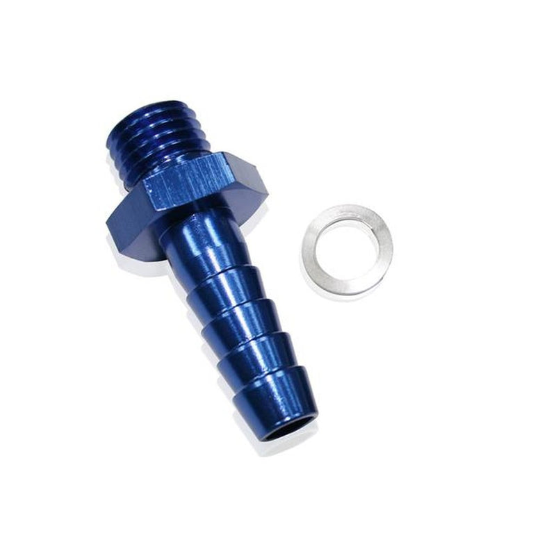 Aeroflow AF746-01 Metric M14x1.5 To 8mm Barb Blue Use