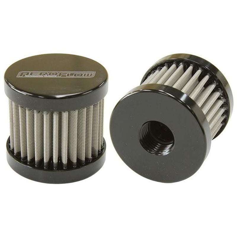 Aeroflow AF77-2003BLK -6AN S/S Billet Breather With