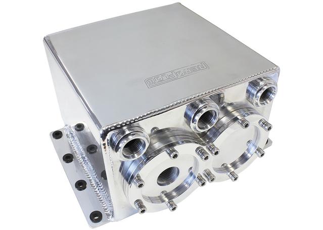 Aeroflow AF77-3244 Dual Fuel Pump Surge Tank Polished