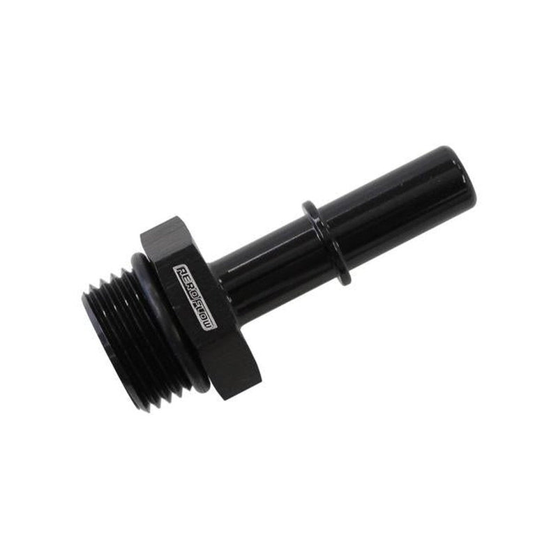 Aeroflow Push On 3/8" EFI Fitting To -8 ORB Male Black