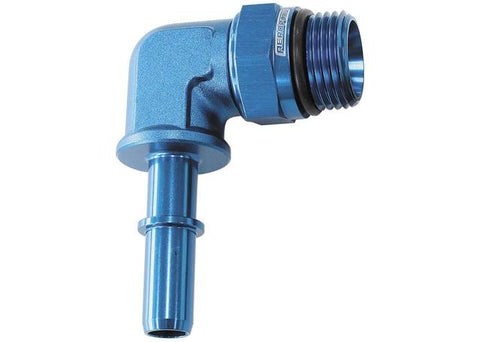 Aeroflow EFI Fuel Fitting 90 Deg 5/16" Push On Barb To