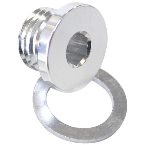 Aeroflow AF814-M10-01S Metric Port Plug M10 X 1.0 Silver