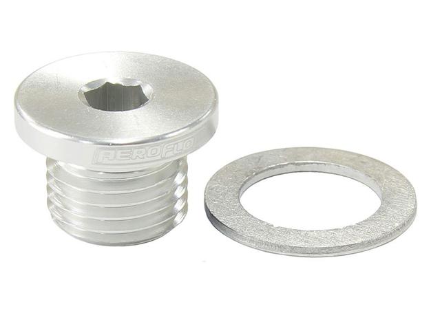 Aeroflow AF814-M12-01S Metric Port Plug M12 X 1.25 Silver