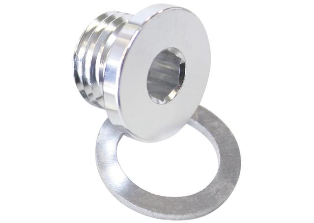 Aeroflow AF814-M14S Metric Port Plug M14 X 1.5 Silver Low