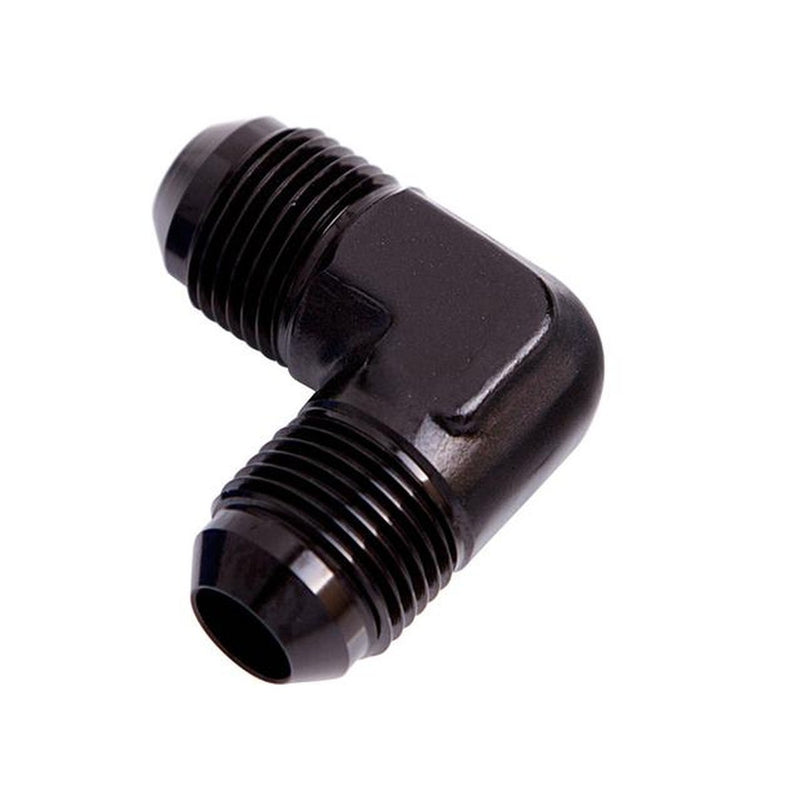 Aeroflow AF821-06BLK Male Flare Union 90Deg -6AN Black