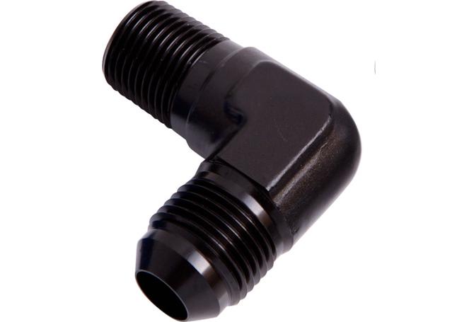 Aeroflow AF822-10BLK Male 90Deg 1/2" Npt To -10AN Black