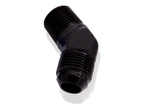 Aeroflow AF823-08-04BLK Male 45Deg 1/4" Npt To -8AN Black